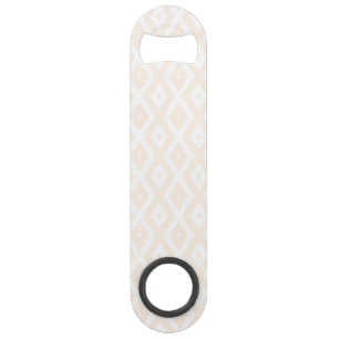 Beige en witte diamantpatroon speed flessenopener