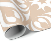 Beige en witte florale ornament. Naadloze patterna Cadeaupapier (Rol Hoek)