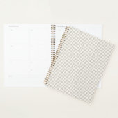 Beige en witte moderne strepen planner (Display)