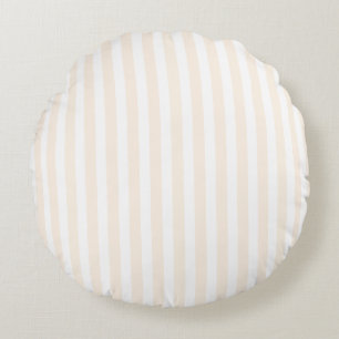 Beige en witte snoepjes strepen rond kussen