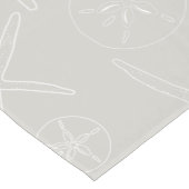 Beige en witte Starfish & Sand Dollar Table Runner Korte Tafelloper (Hoek)