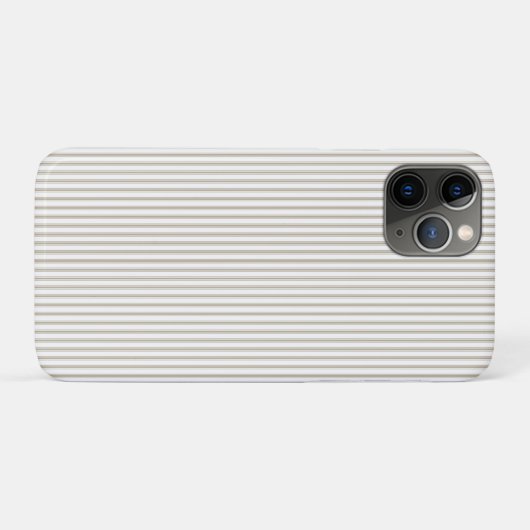 Beige en witte streep Case-Mate iPhone case (Achterkant (horizontaal))