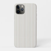 Beige en witte streep Case-Mate iPhone case (Achterkant)