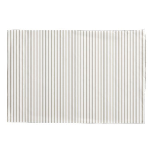 Beige en witte streep kussensloop (Achterkant)