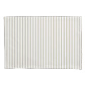 Beige en witte streep kussensloop (Voorkant)
