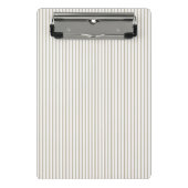 Beige en witte streep mini klembord (Voorkant)