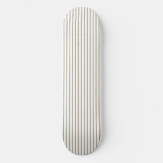Beige en witte streep skateboard (Voorkant)