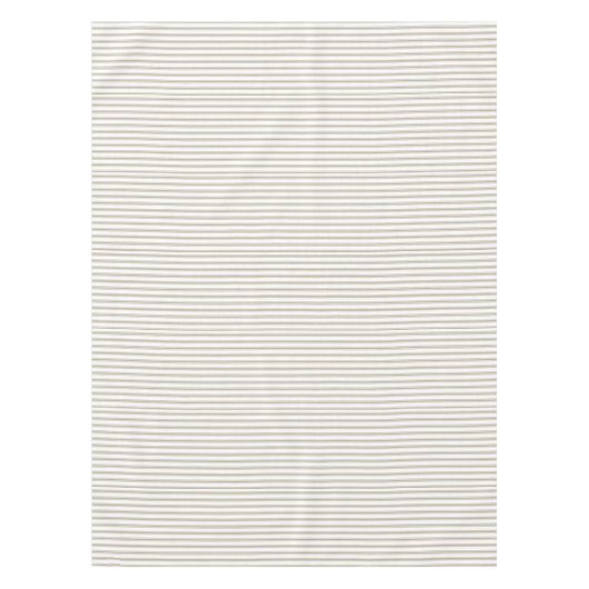 Beige en witte streep tafelkleed (Voorkant)