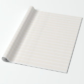 Beige en witte vijf strips cadeaupapier (Uitgerold)