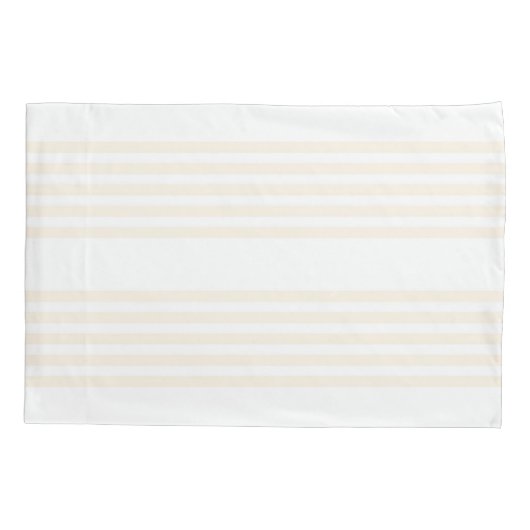 Beige en witte vijf strips kussensloop (Achterkant)