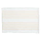Beige en witte vijf strips kussensloop (Voorkant)