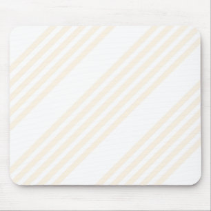 Beige en witte vijf strips muismat