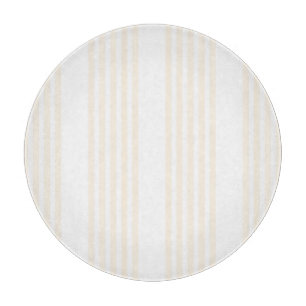 Beige en witte vijf strips snijplank