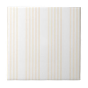Beige en witte vijf strips tegeltje