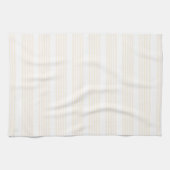 Beige en witte vijf strips theedoek (Horizontaal)