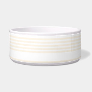 Beige en witte vijf strips voerbakje