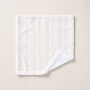 Beige en witte vijf strips washandje