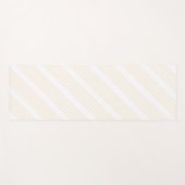Beige en witte vijf strips yogamat (Voorkant (horizontaal))