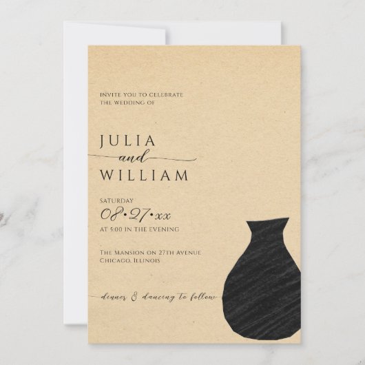 Beige en zwarte esthesie | Weddenschap Kaart (Voorkant)