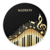 Beige en zwarte keramische knop met toetsenbord (Voorkant)