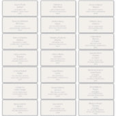 Beige et Dusty violet Étiquette de adresse invité (Devant)