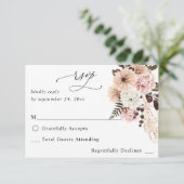 Beige et rose pâle Russe no Repas RSVP (Debout devant)