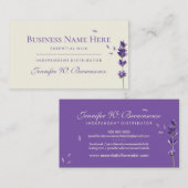 Beige etherische oliën Lavendel Visitekaartje (Voorkant / Achterkant)