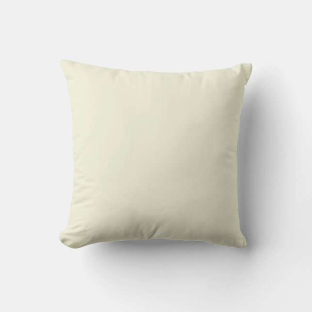 Beige F5F5DC Solid Color Design Kussen (Voorkant)