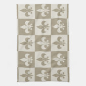 Beige Fleur de lis Theedoek (Verticaal)