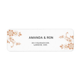 Beige Floral Etiket