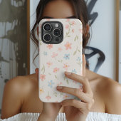 Beige Floral Phone Case