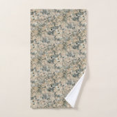 Beige & Foggy Grey Marble Patterned Bad Handdoek (Handdoek)