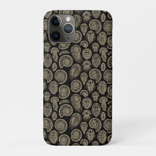 beige fossiel trilobiet-ammonietpatroon iPhone 11 pro hoesje