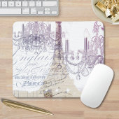 beige franse scriptkroes chandelier paris eiffelto muismat