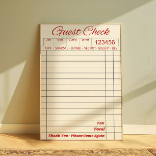 Beige Gast Check Esthetische Wandkunst Poster