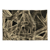 Beige gebogen linten, contrasterend met ingegravee kussensloop (Achterkant-Rechts)