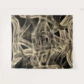 Beige gebogen linten, contrasterend met ingegravee wandkleed (Voorkant (horizontaal))