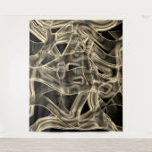 Beige gebogen linten, contrasterend met ingegravee wandkleed (Voorkant)