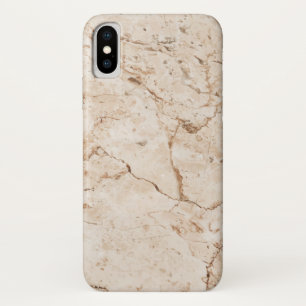 beige gemarmerd met korrel iPhone x hoesje