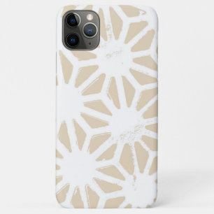 Beige geometrisch patroon iPhone 11 pro max hoesje