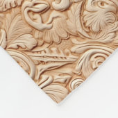 Beige Gereed faux leer Fleece Deken (Hoek)