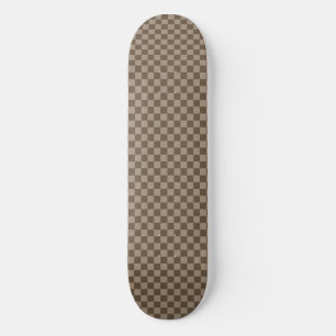 Beige geruite patroon skateboard
