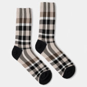 Beige geruite sokken (Rechts)