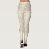 Beige gestreepte Leggings (Achterkant)