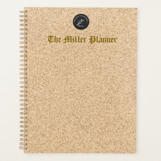Beige getextureerde minimalistische achtergrond planner (Voorkant)