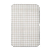 Beige Gingham | Boerderij Badkamer Decor Badmat (Voorkant Verticaal)
