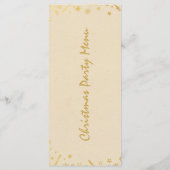 Beige Gold Christmas Party Menu with Fine Accents (Dos)