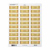 Beige gold de luxe Franse stijl fleur de lis Etiket (Full Sheet)