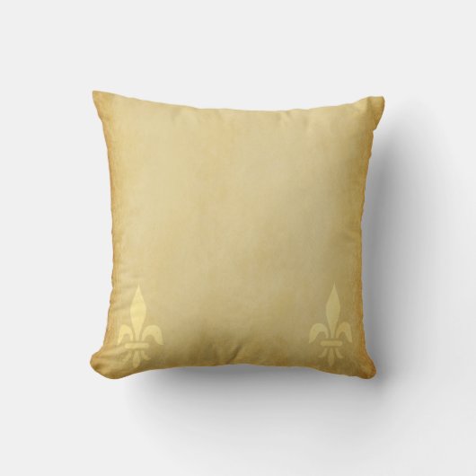 Beige gold de luxe Franse stijl fleur de lis Kussen (Voorkant)