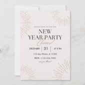Beige & Gold Elegant New Year Party Invitation  (Devant)